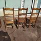 Set of 6 solid oak wood chairs - ferme compagne montage