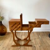 Travailleuse en bois de hêtre années 50