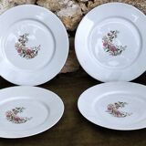 Set of 4 porcelain plates