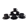 6 Luminarc coffee cups Octime black