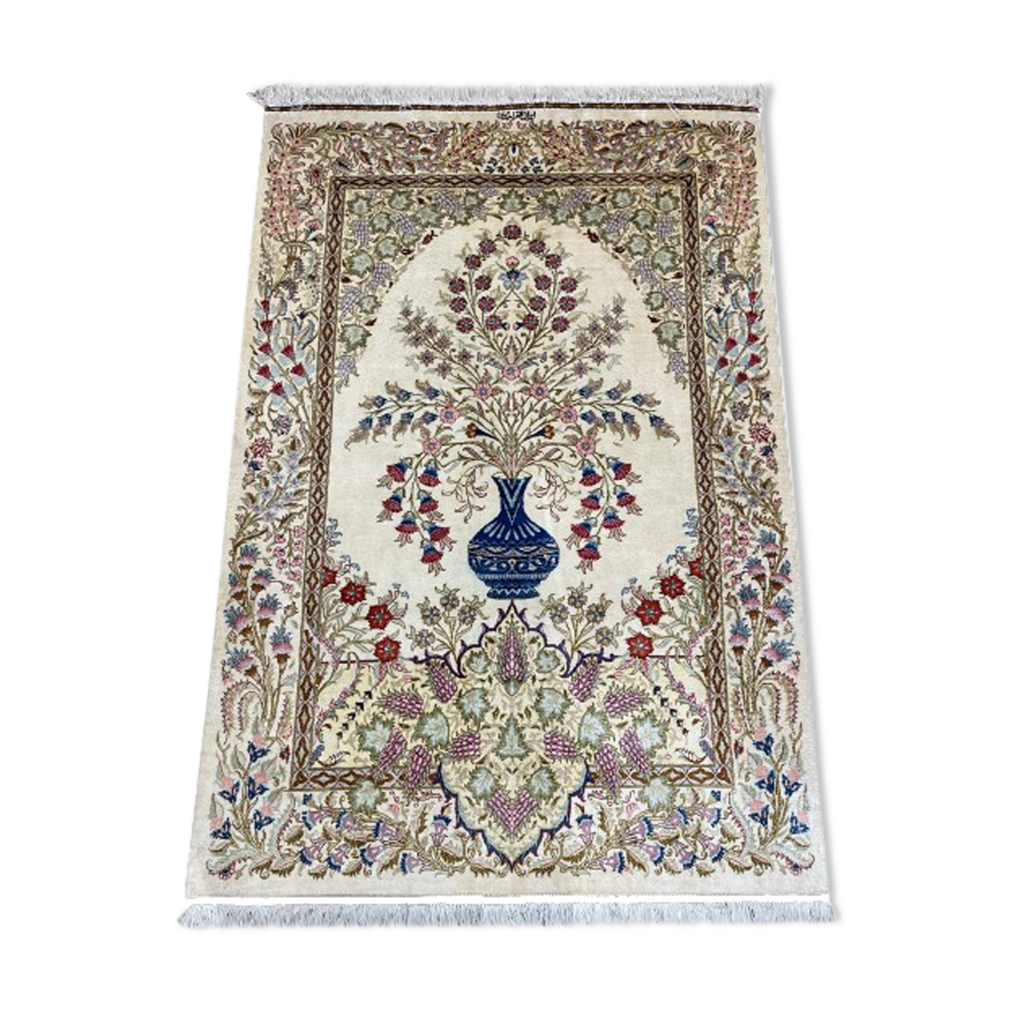 Persian carpet Ghoum silk 100% - 100x143cm