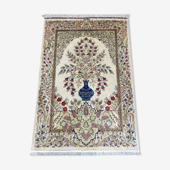 Persian carpet Ghoum silk 100% - 100x143cm
