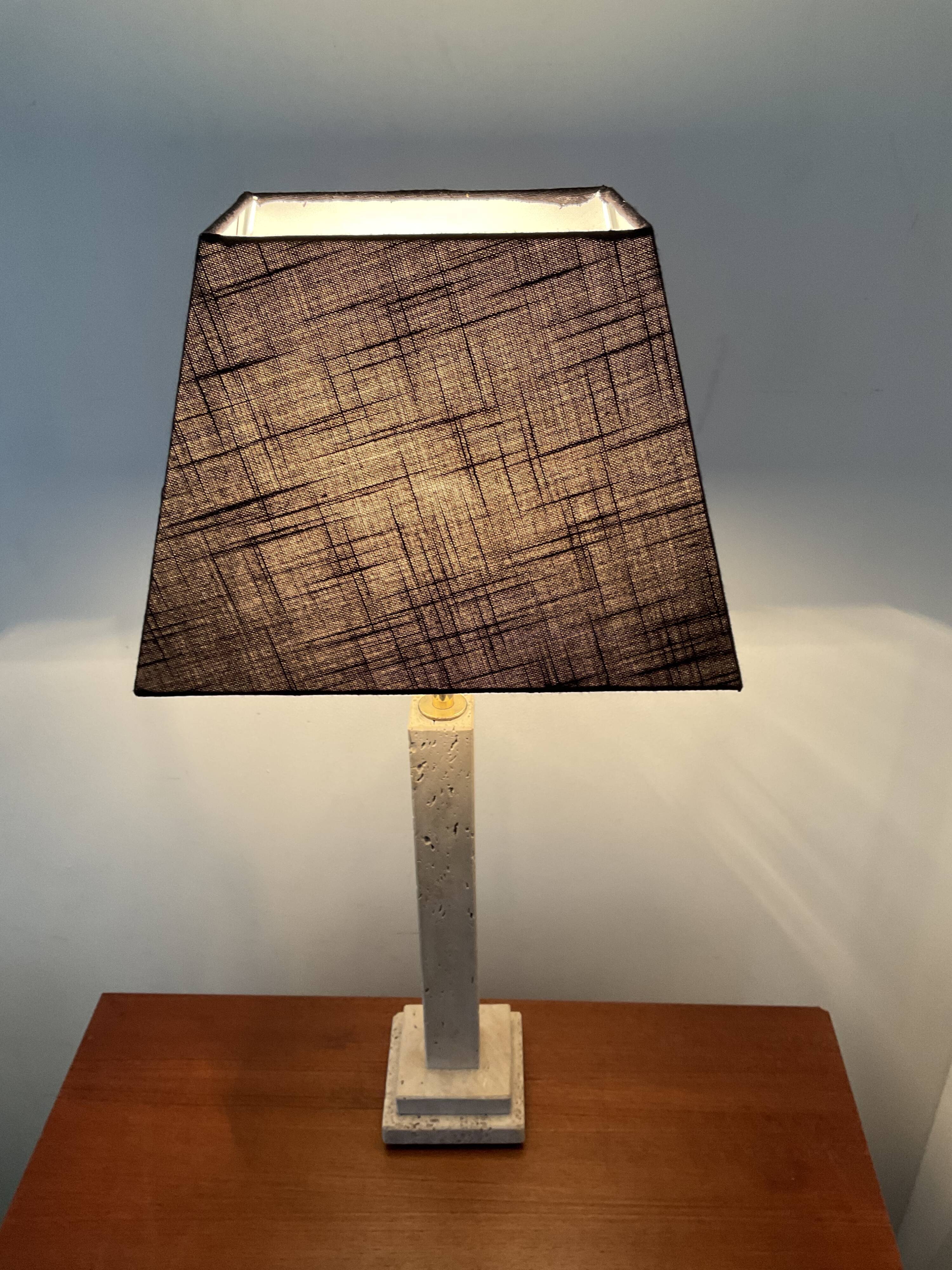 Vintage travertine lamp from the 70s
