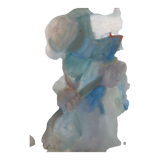 Painting "The worker" by Gilbert LISKENNE (1929-2005)