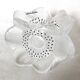 Crystal candlestick LALIQUE, three anemone flowers