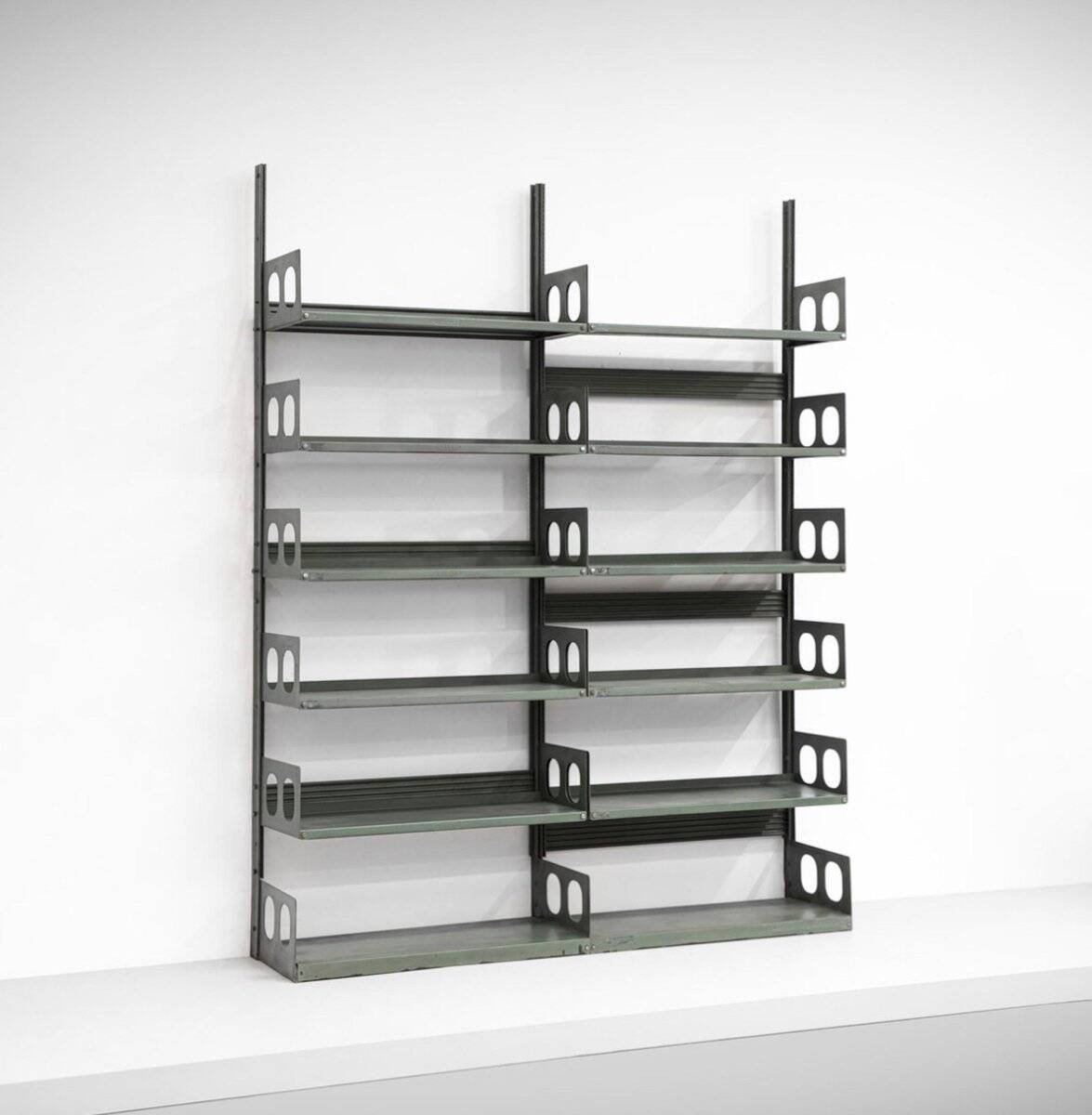Painted Meta Triennale Bookcase attributed to Lips Vago, Italy, 1954