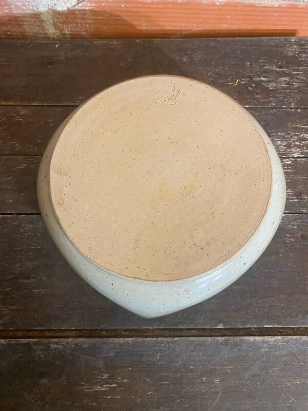 Bol, saladier ancien style Pierre Culot en grès émaillé à glaçures