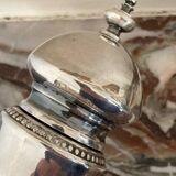 Silver metal pepper mill