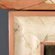 Antique carved lacquered wooden mirror, Italy, 19th century
