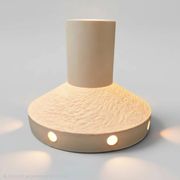 Matte glazed ceramic hanging lamp/ 1970s