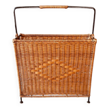 Very rare debut 20th century rattan caning and wrought iron legs.