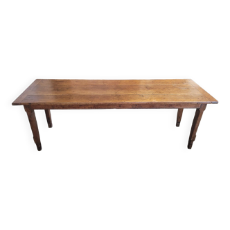 Old rustic farmhouse table 19th solid oak -2m20