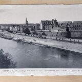 old panoramic poster of Nantes
