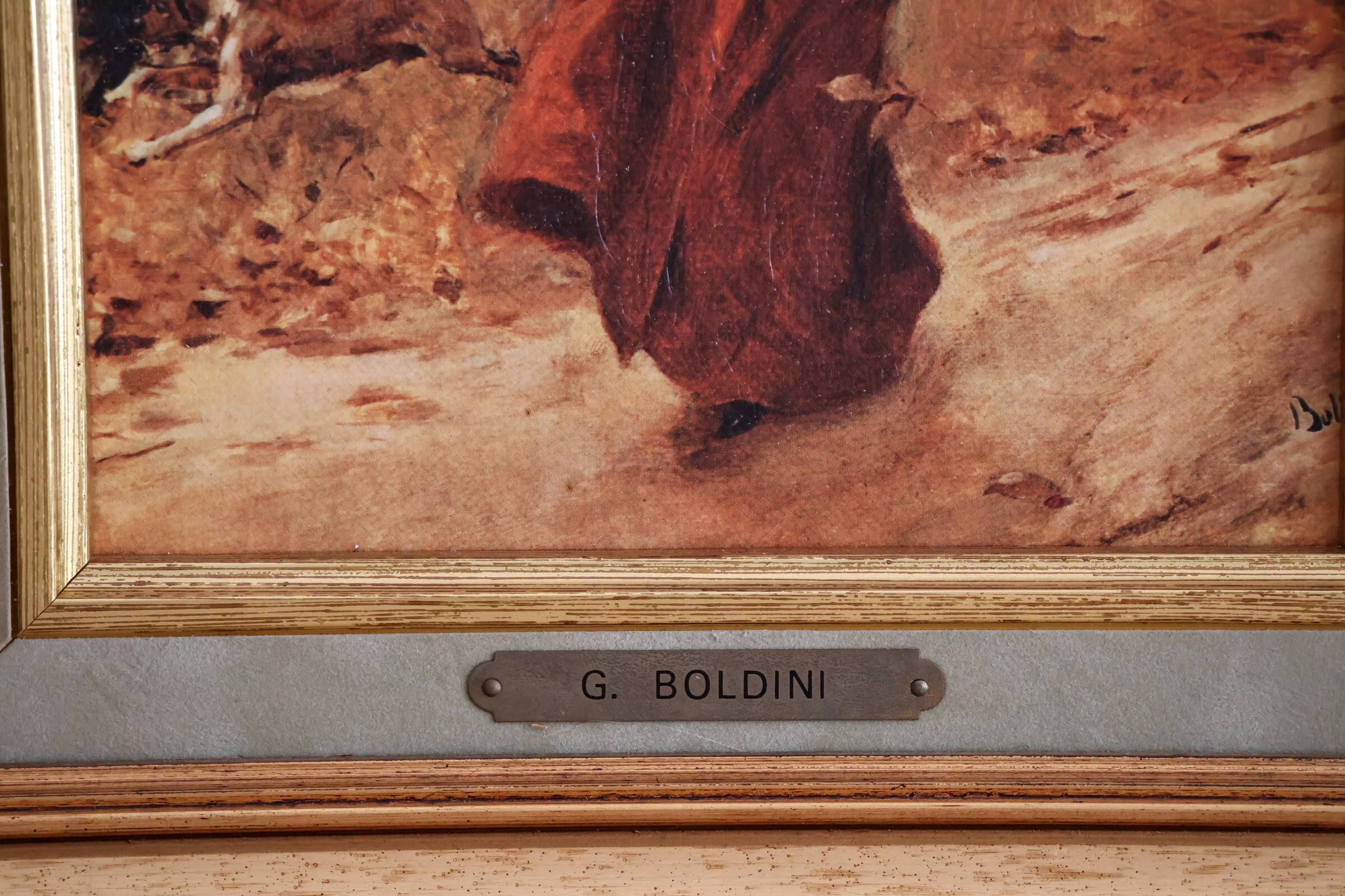 Tableau reproduction peinture Boldini "Promenade dans le parc"