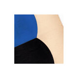 Collage on paper -LOKI H220 - blue and black - signed eawy