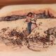 Obernai compartment dish Sarreguemines signed Loux