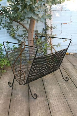 Magazine rack wrought iron