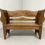 Antique oak bench in Biedemeier style 1860-1900