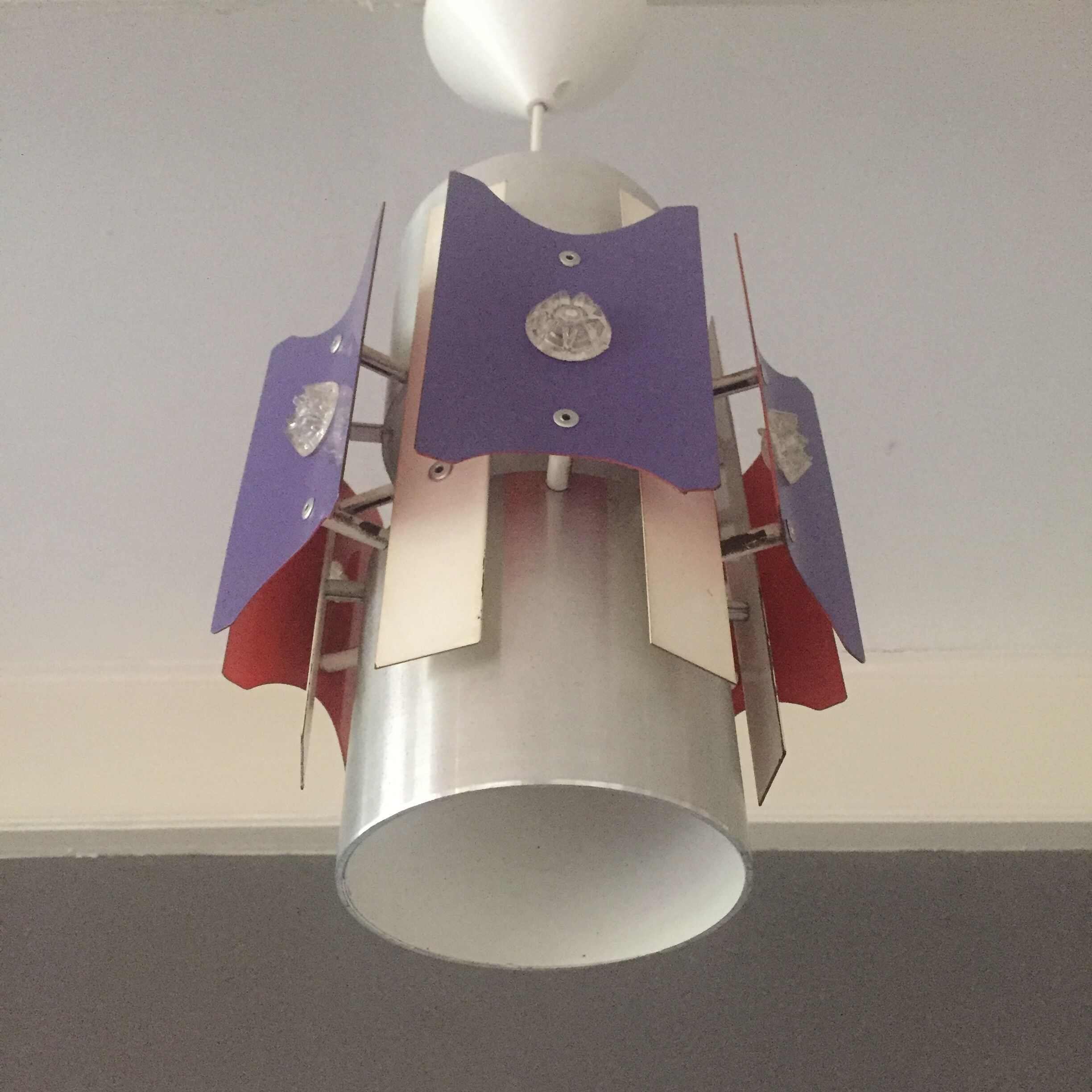 Vintage Lakro Anvia metal industrial design lamp 1960s