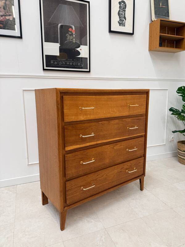 Vintage chest of drawers with tapered legs