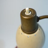 Golden brass casserole lamp 1950s