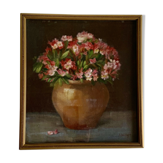 Flower Oil Painting, 1950s