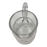 Antique Baccarat water jug in cut crystal with bevels.
