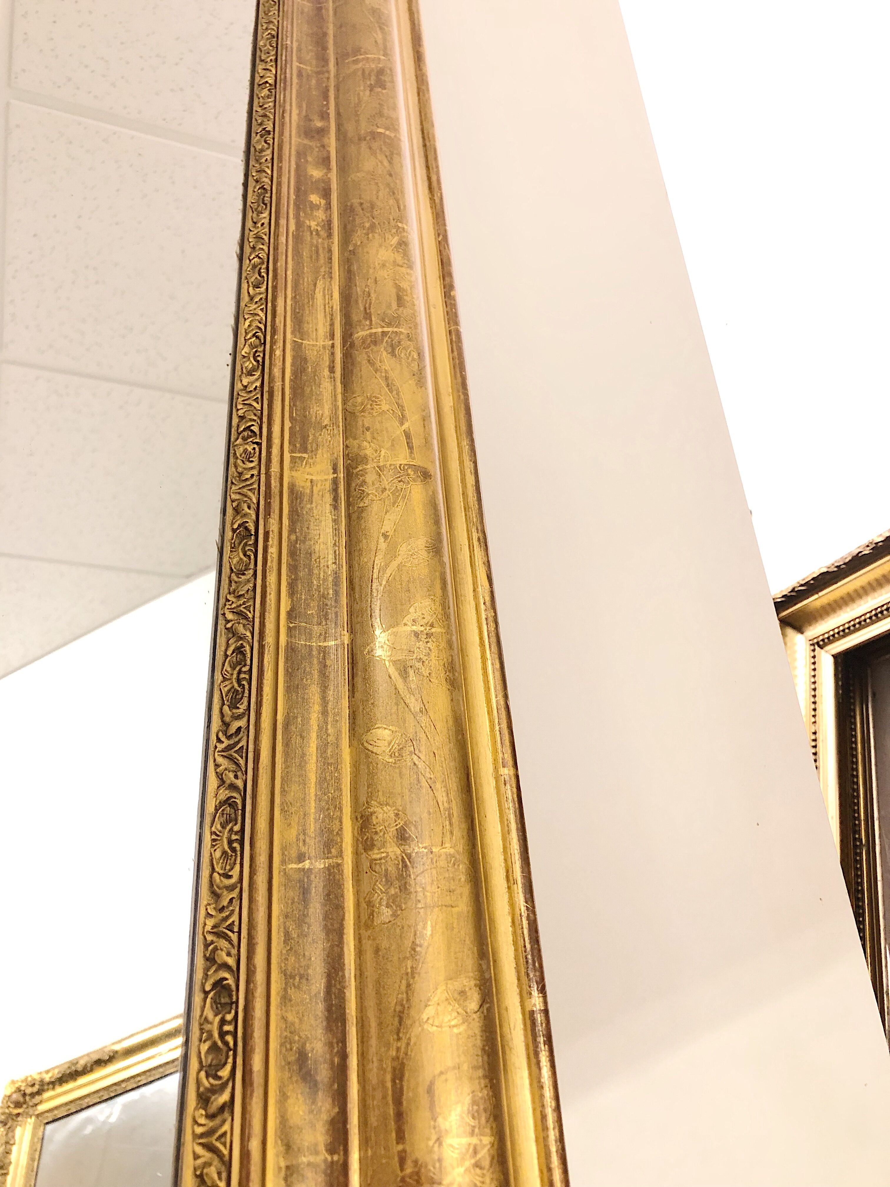 Miroir 142x102 Louis Philippe dorure feuille d'or