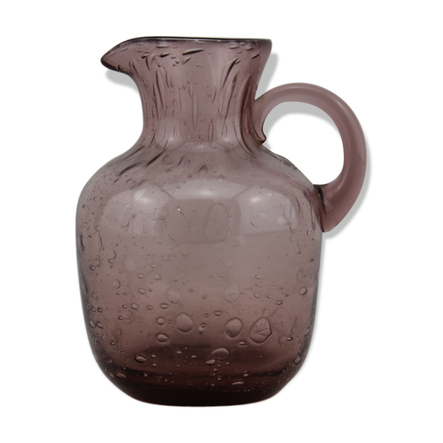 Milk/cream Biot bubble glass jar, pitcher