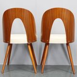 1960s Antonin Suman Pair of Restored Chairs in Walnut Finish