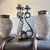 Chandelier with 3 lights by Marius Giuge, Vallauris 1960