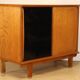 Vintage side table with sliding doors, 1960