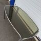 Vintage 70s smoked glass dining table