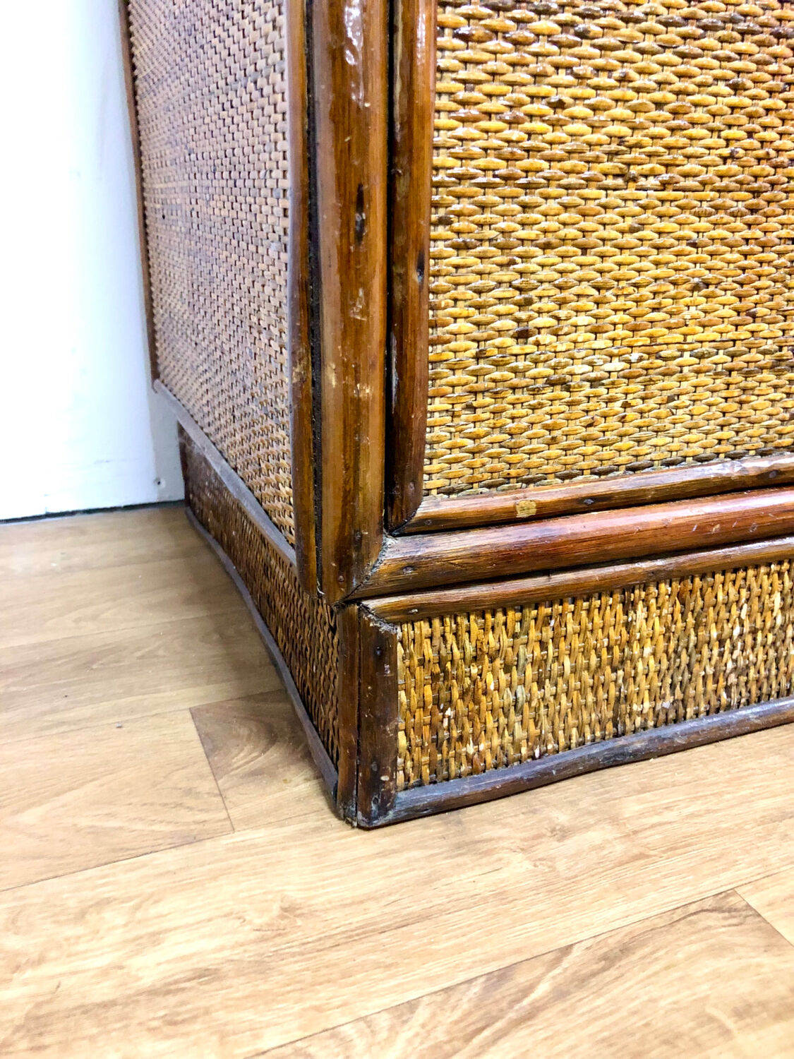 Vintage rattan sideboard