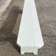 Pair of wooden benches painted white, French artisanal work.