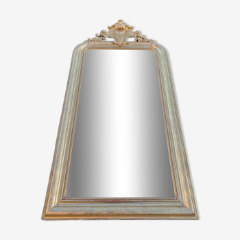 Miroir Louis Philippe doré, 72x137 cm