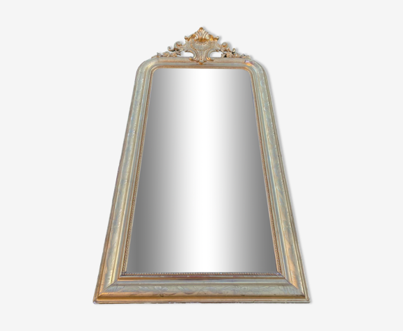 Miroir Louis Philippe doré, 72x137 cm