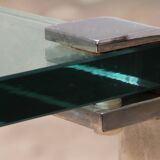 Peter Draenert Model 1022 Side table - Chrome & Glass, Germany 1960