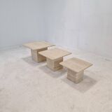 Lot de 3 tables gigognes, 1980s