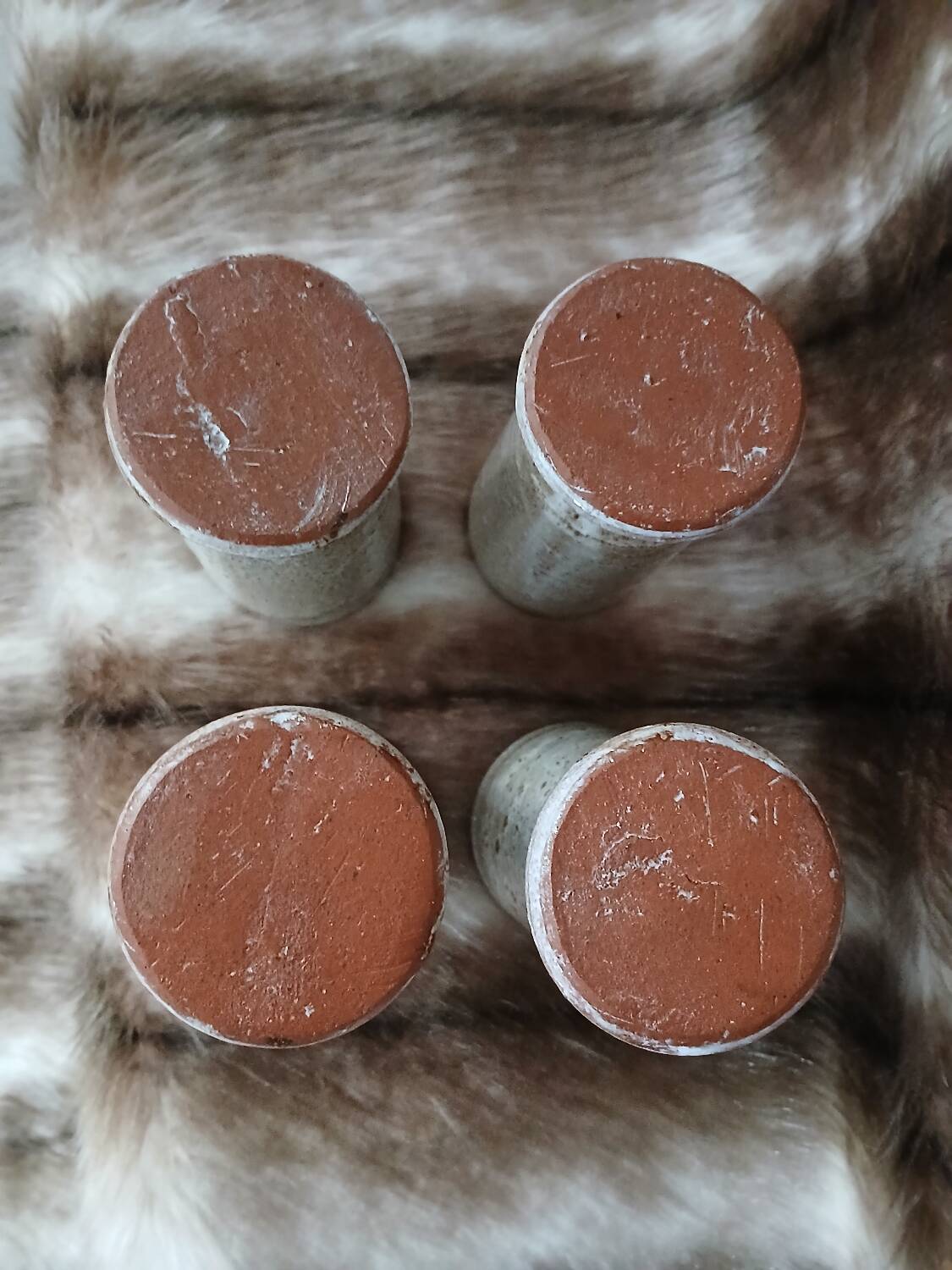 4 old stoneware mugs/mazagrans