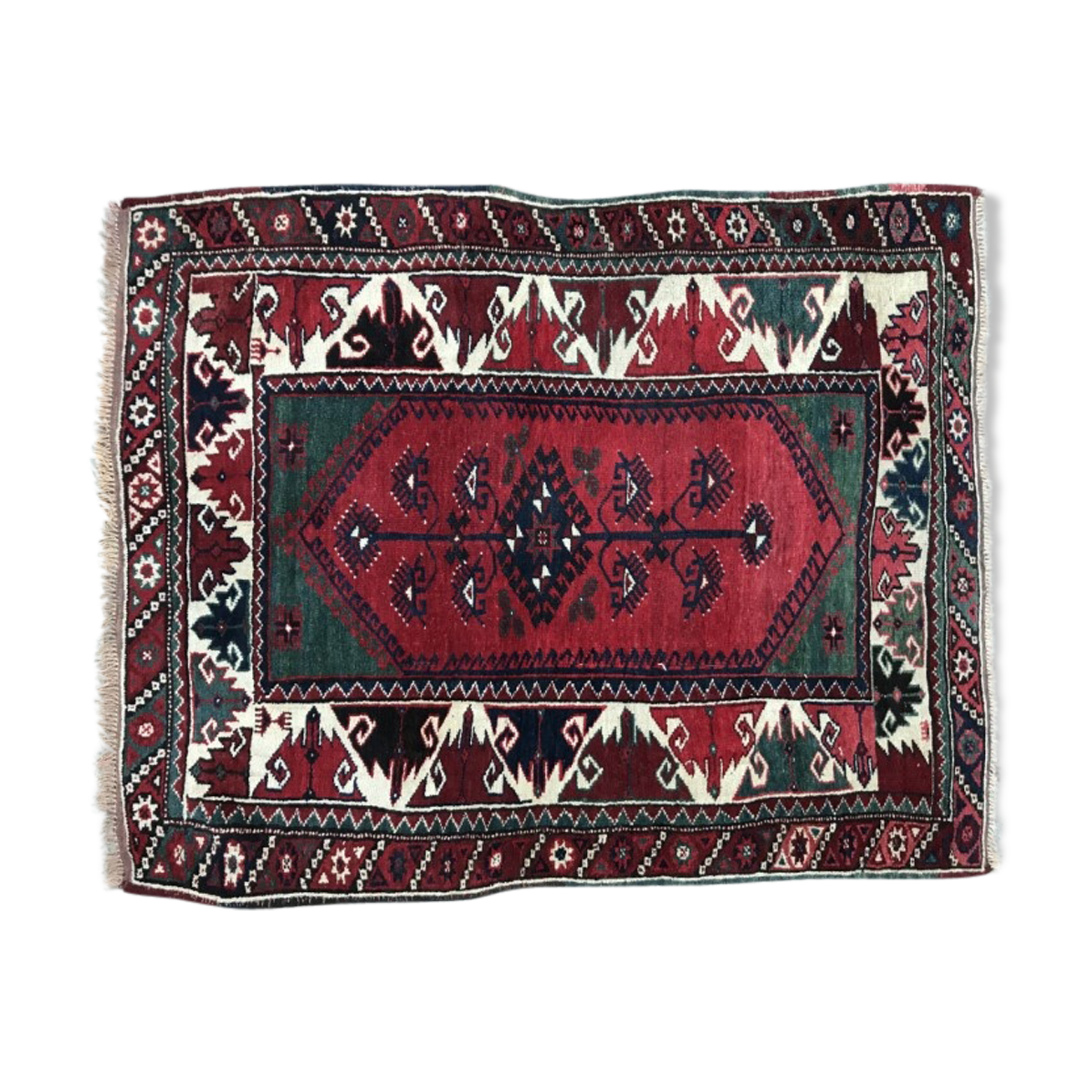 Carpet vintage Turkish Anatolian Konya done hand 120 X 145 CM