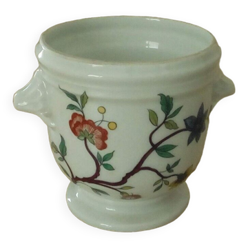 Cache pot rafraichissoir en porcelaine de paris decor chateau de conde