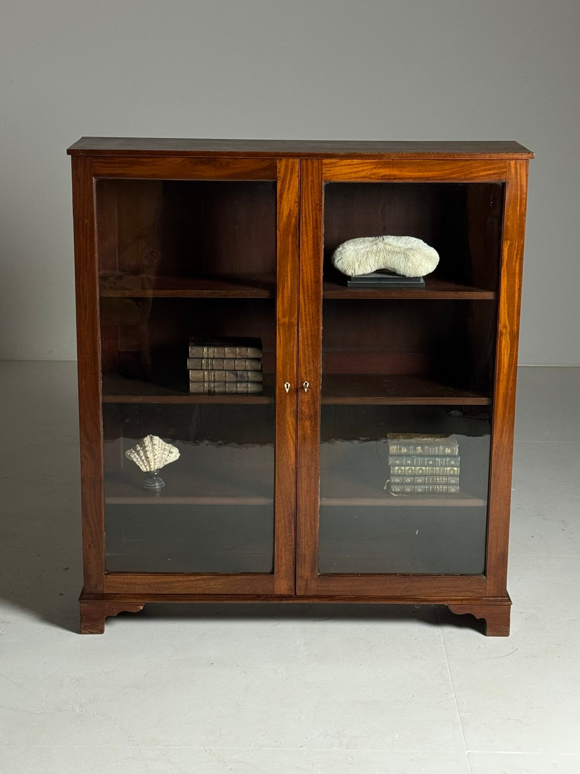 Mahogany display cabinet 19th century antique