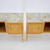 1960s pair of italian bedside tables in high gloss finish