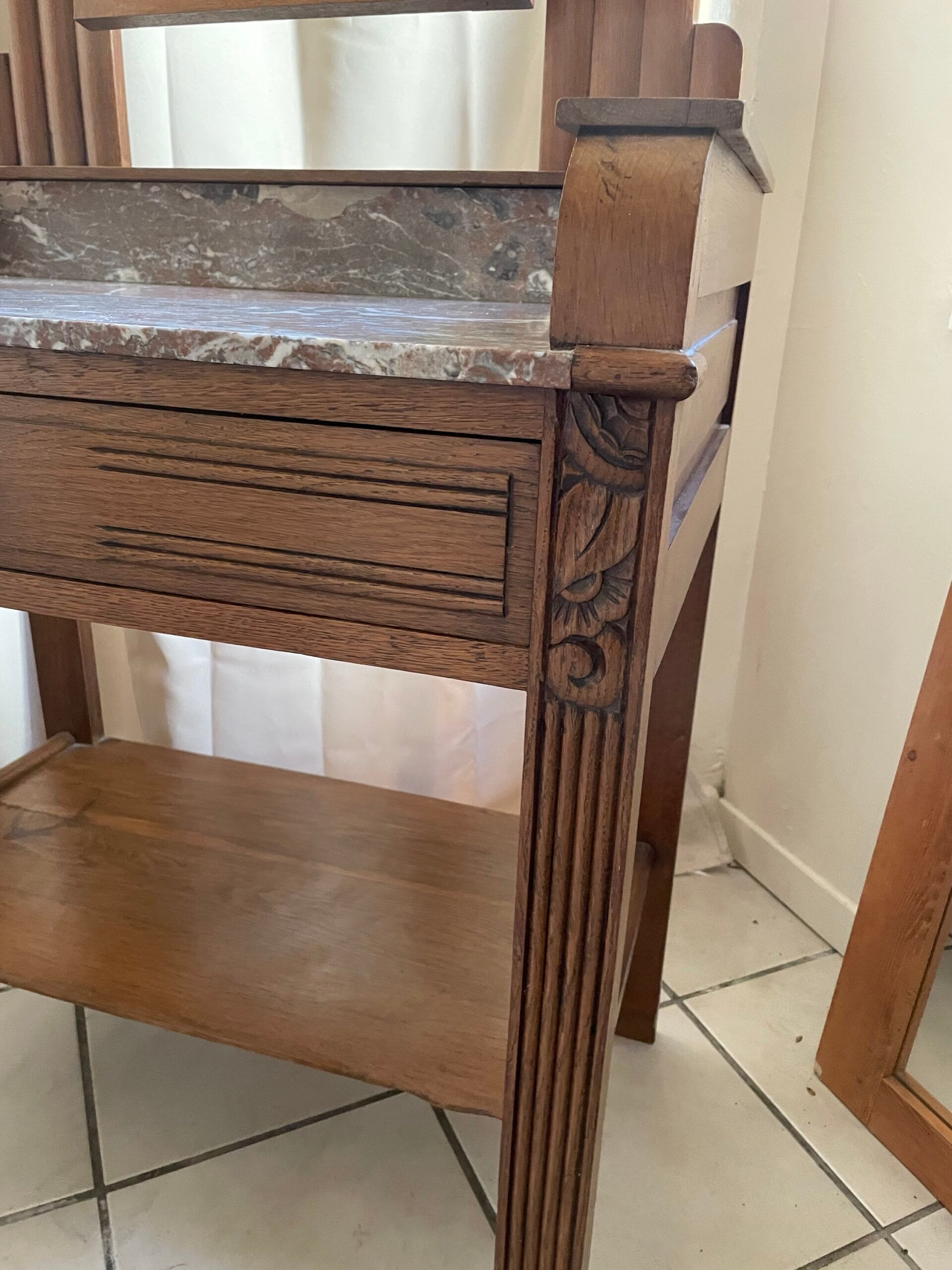 Art Deco oak dressing table
