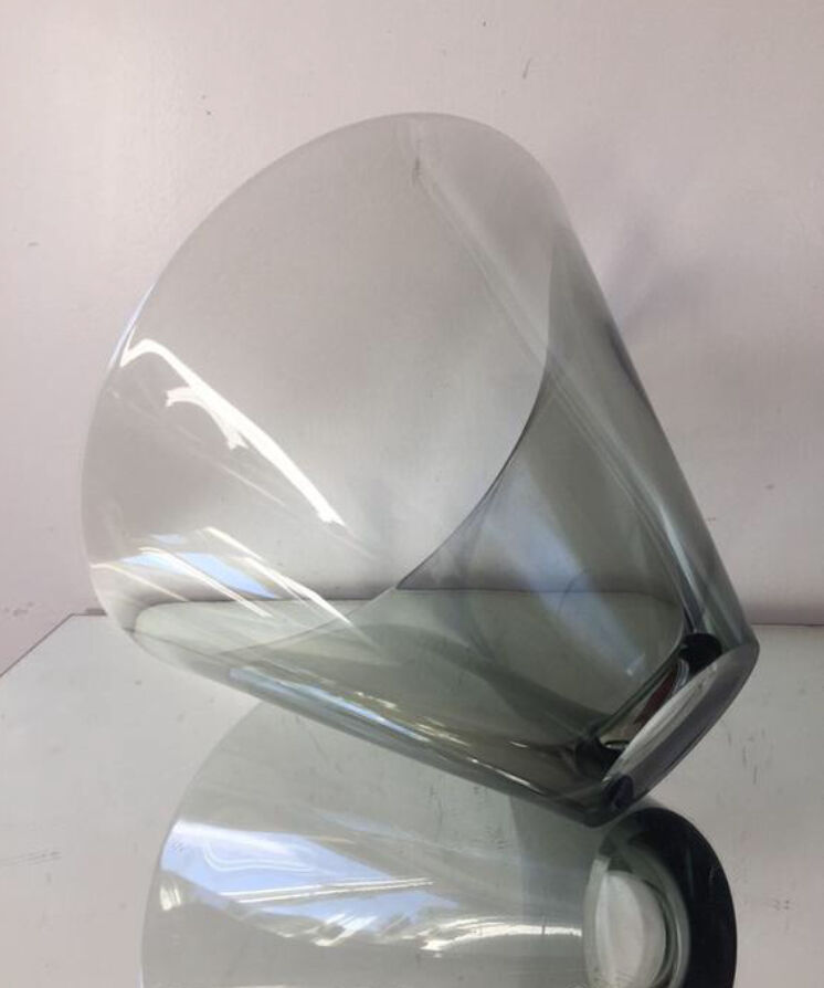 Asymmetrical Holmegaard bowl by Per Lutken