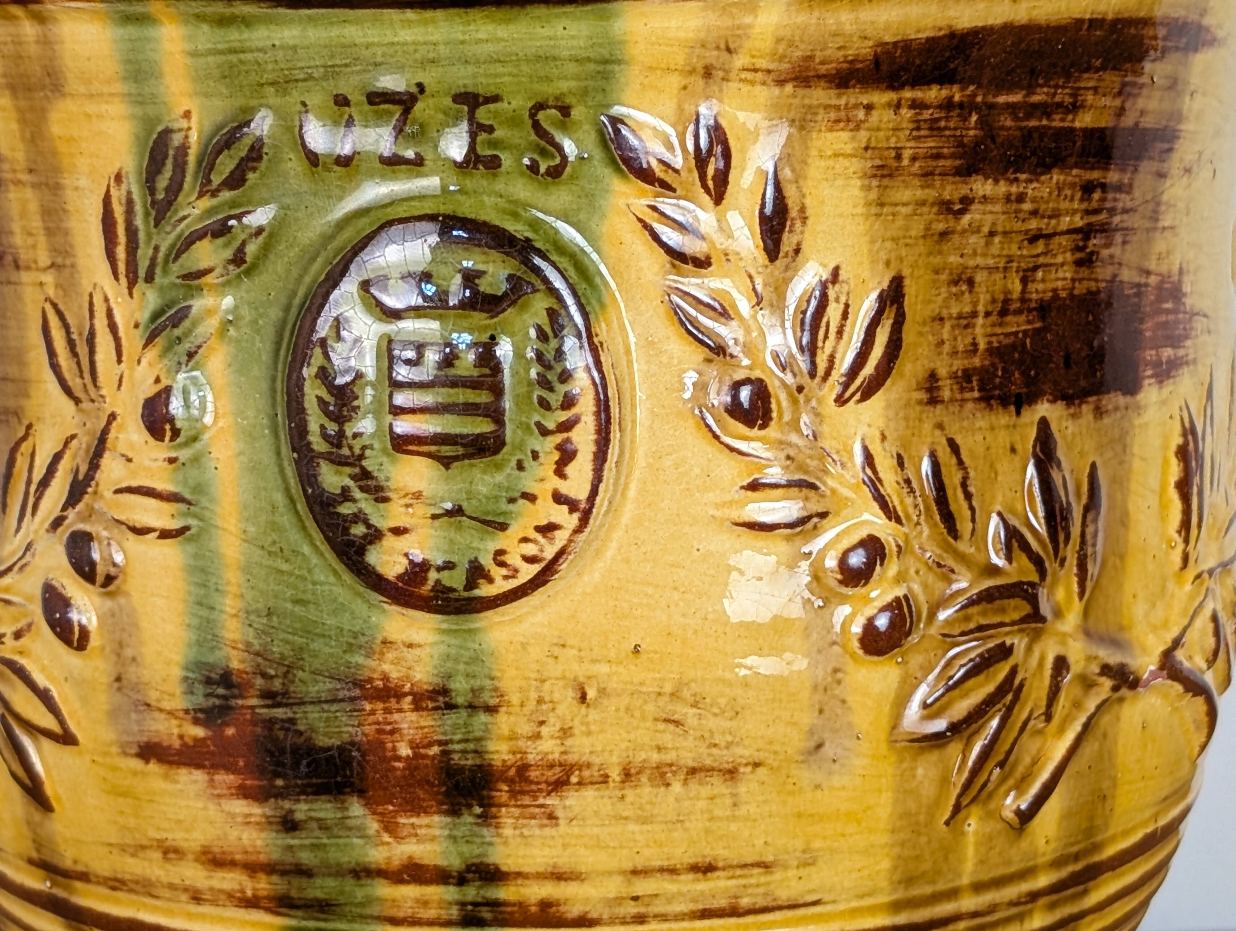 Uzes glazed earthenware planter
