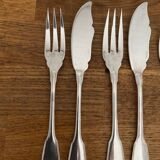 Set of 12 fish cutlery. Model Shell BOULENGER