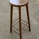 Vintage high bar stool in solid wood 72cm