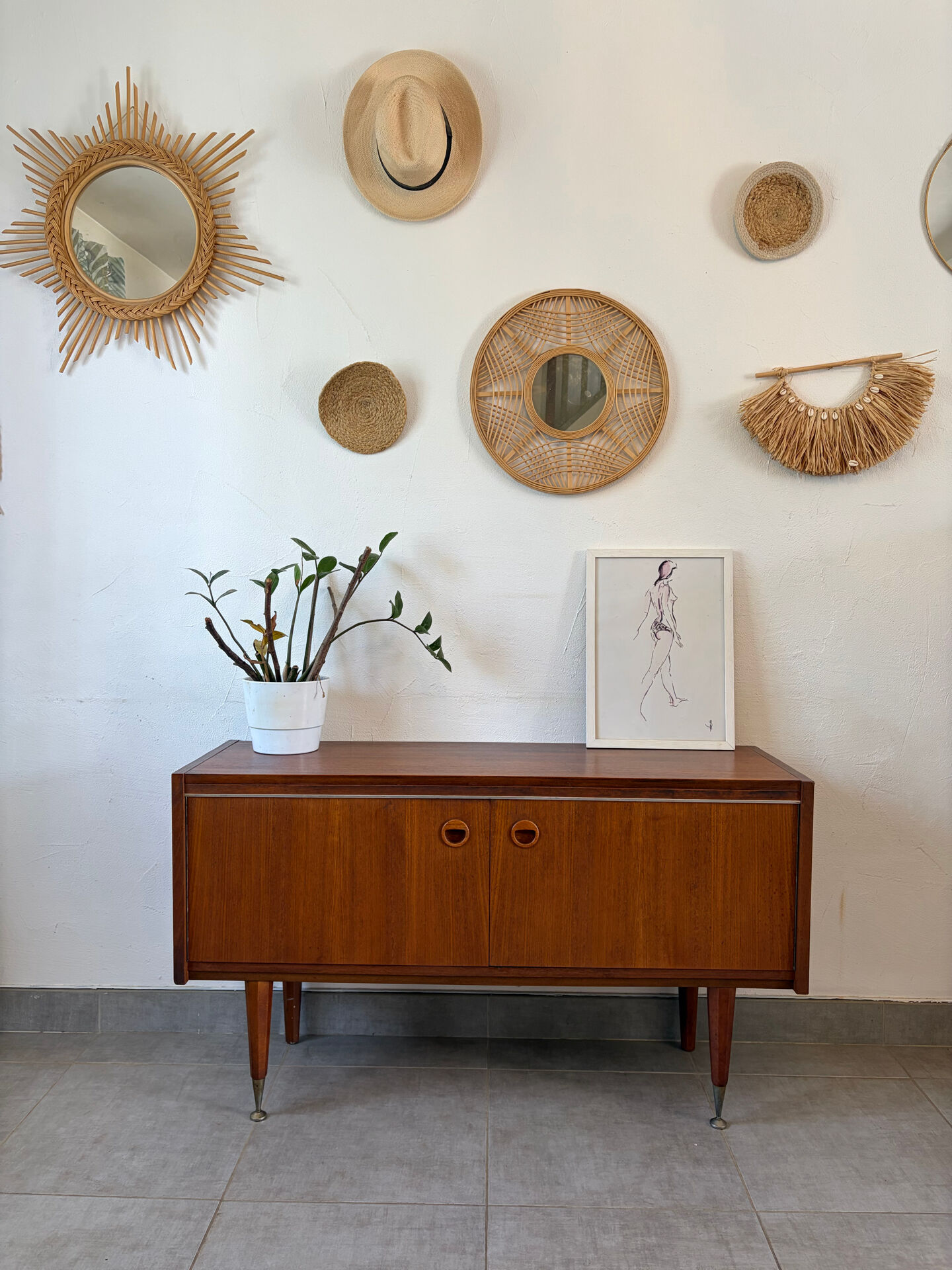 Enfilade scandinave en teck vintage